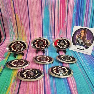 Smoking Biker or Zig Zag on Red Epoxy Belt Buckle